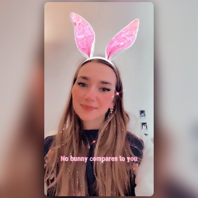 Pink Bunny Ears Filter by Snapchat | Snapchat Lenses