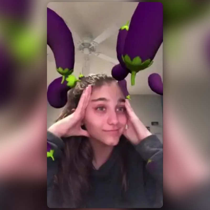 Eggplant Rain Lens by Jinnie the Wew Snapchat Lenses and Filters