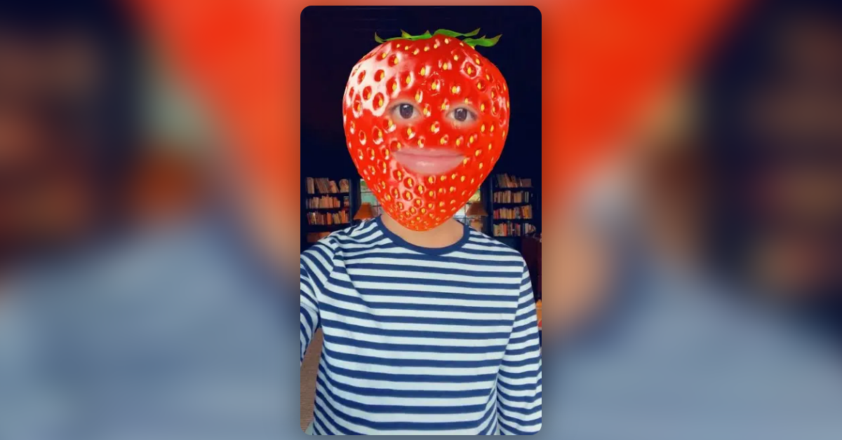 Funny Strawberry 🍓 by Snapchat