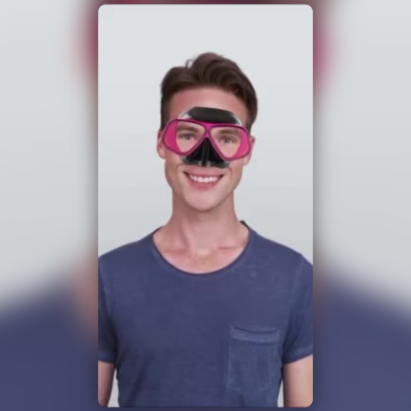 Pink Scuba Mask Lens by Shahid Reality 🇮🇳 - Snapchat Lenses and