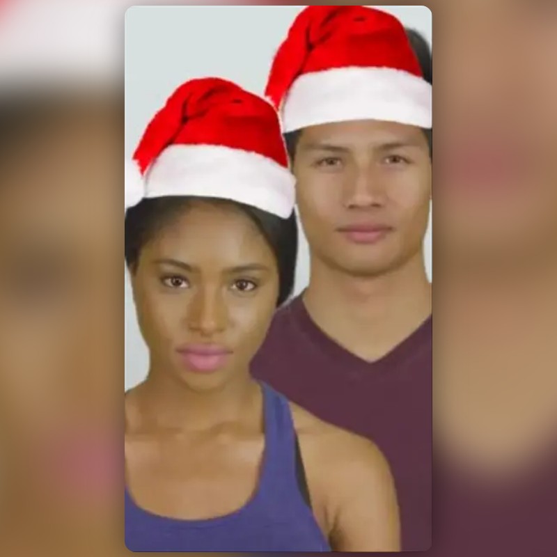 Santa Hats Lens by Regina Jasmine Snapchat Lenses and Filters