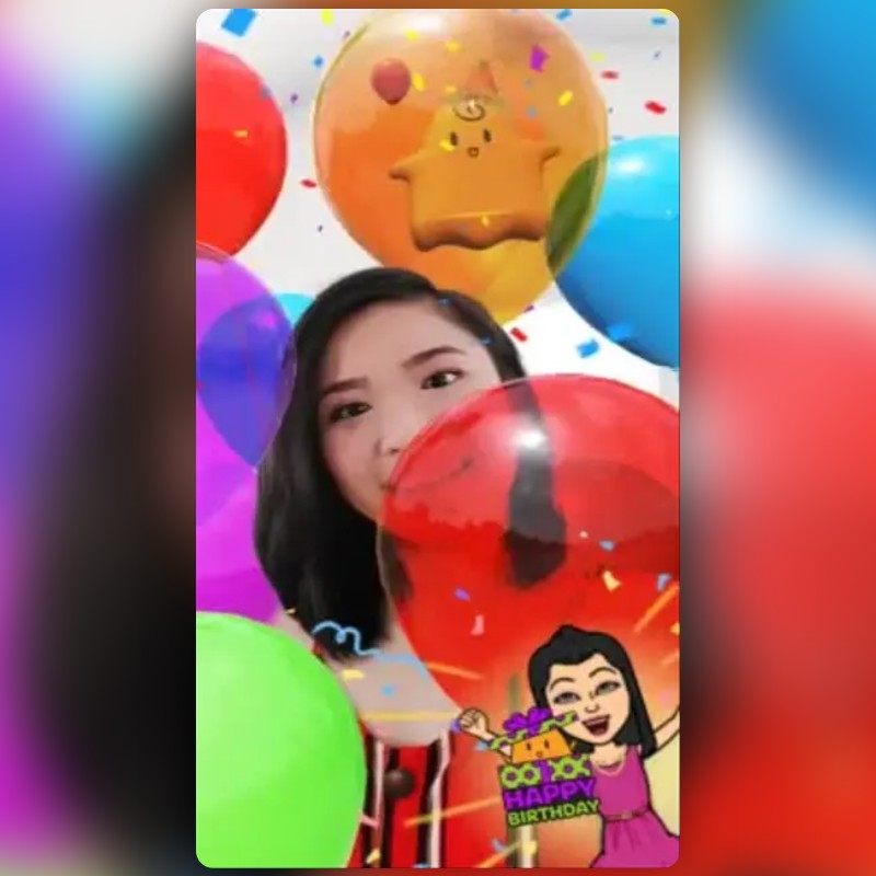 Birthday Balloons Lens by CyreneQ Snapchat Lenses and Filters