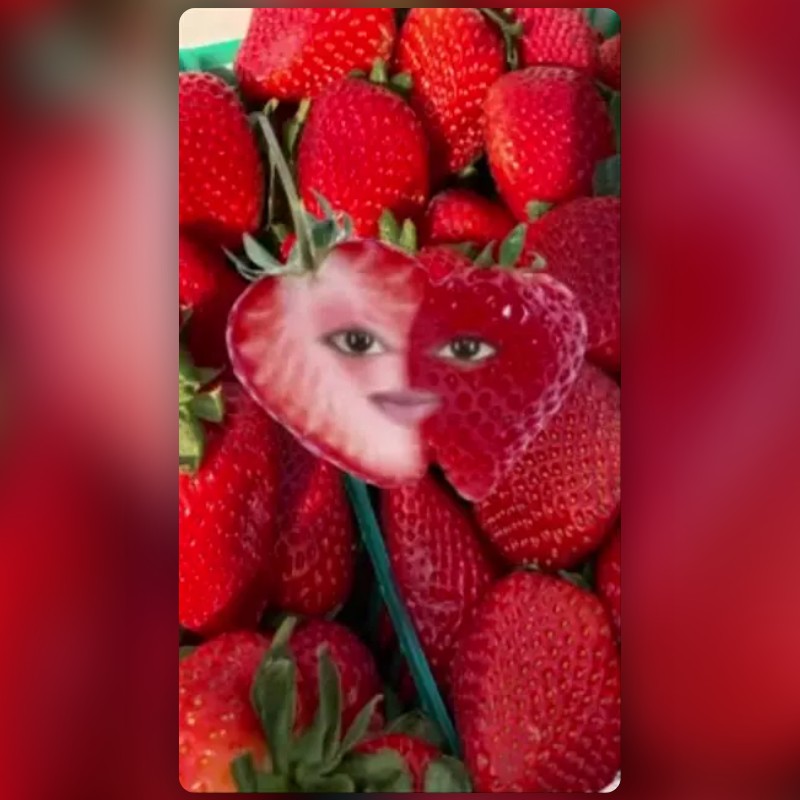 Strawberries Lens by Jenny Renata Snapchat Lenses and Filters