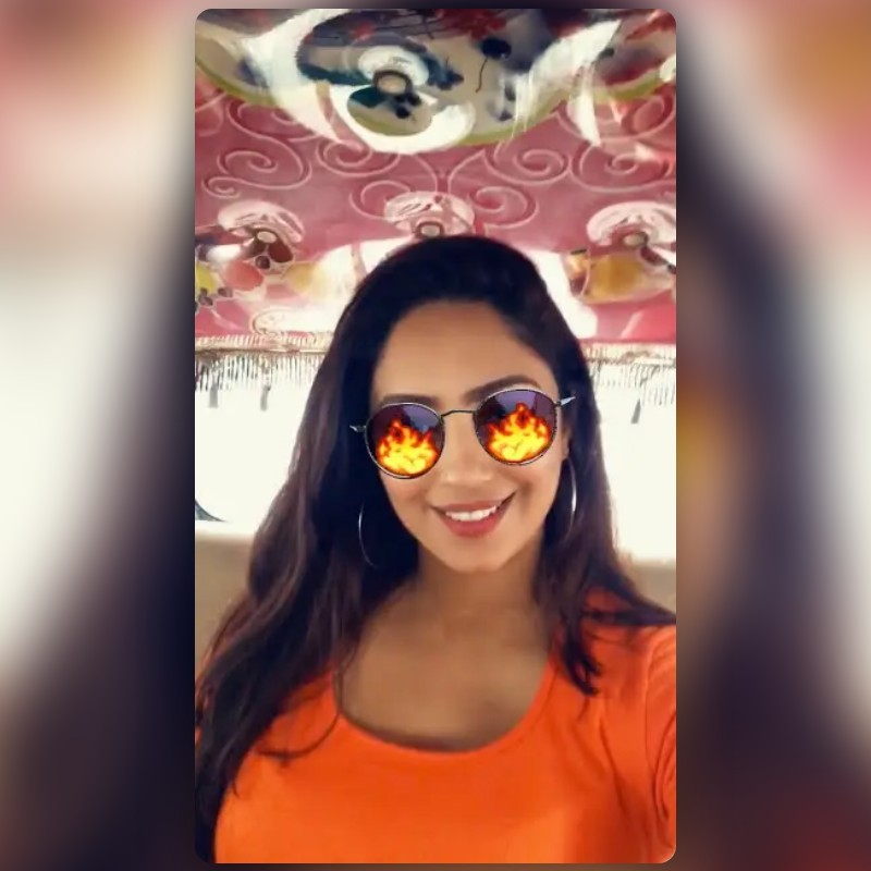 Fire Sunglasses Lens by Snapchat Snapchat Lenses and Filters