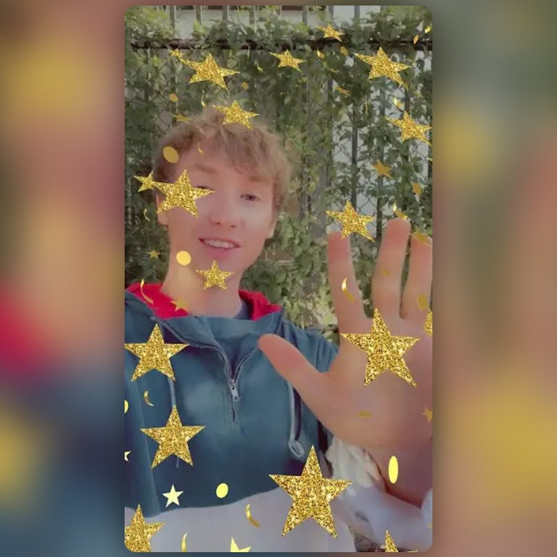 Golden Confetti Lens by Snapchat Snapchat Lenses and Filters