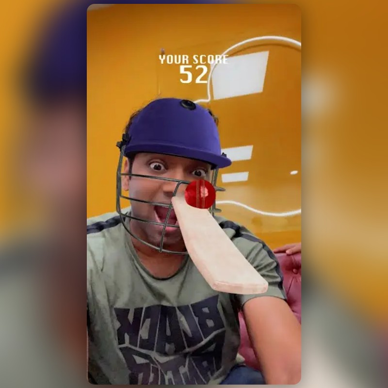 Cricket Smashing Batsman Lens by Snapchat Snapchat Lenses and Filters