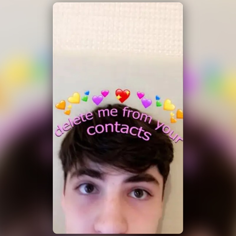 delete my contact Lens by Charlie eee Snapchat Lenses and Filters
