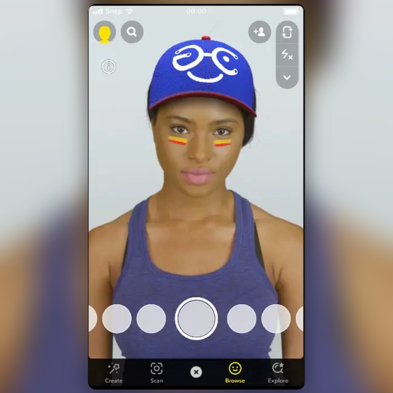 Baseball Cap Lens by Santiago Arzate Snapchat Lenses and Filters