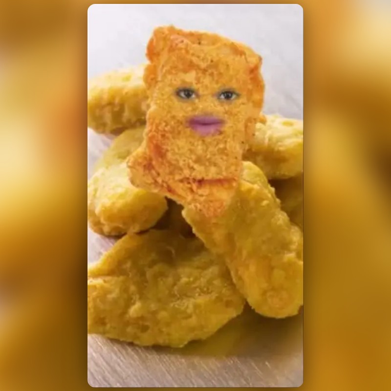 chicken nugget Lens by stevani Snapchat Lenses and Filters