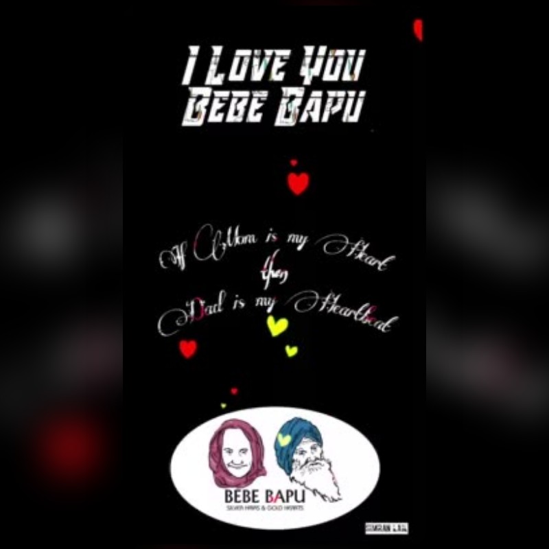 Love U Bebe Bapu - Punjabi Parents - Sticker | TeePublic
