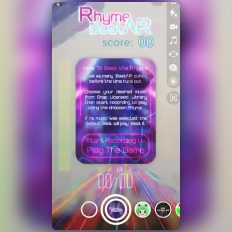Rhyme BeatAR Lens by developAR ᯅ Snapchat Lenses and Filters