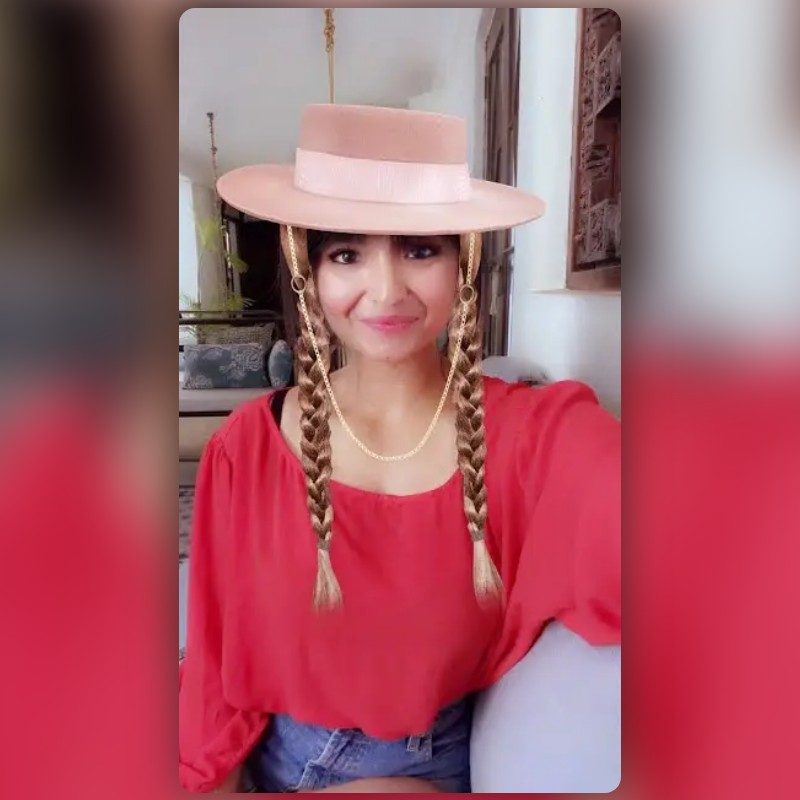 Pink Hat Lens by Snapchat Snapchat Lenses and Filters