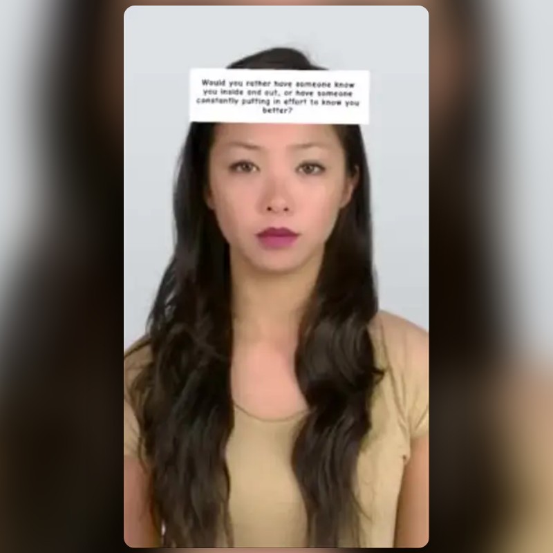 Personal Questions Lens by Ren Snapchat Lenses and Filters