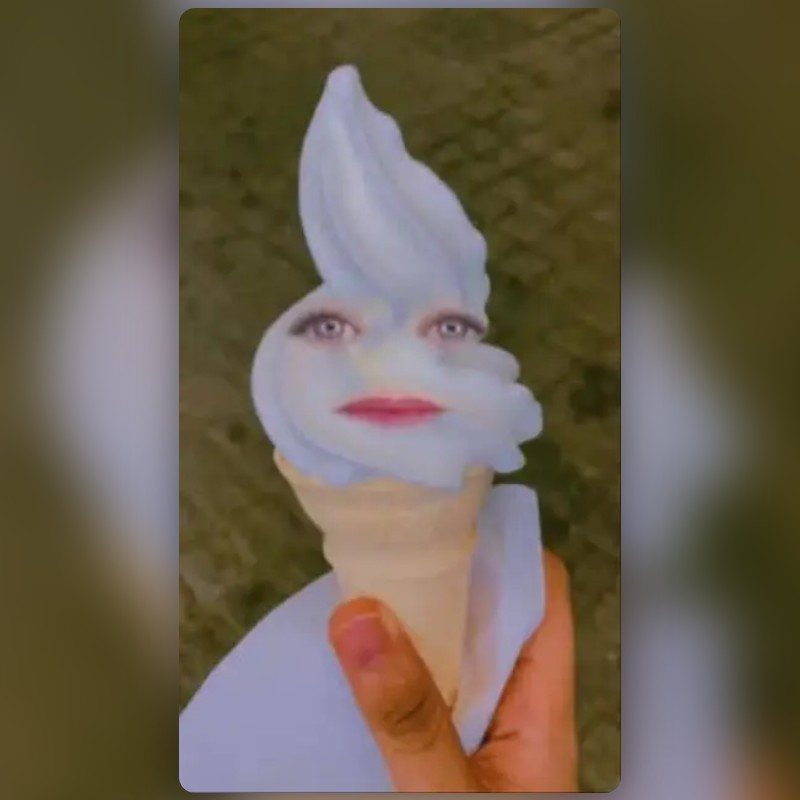 Ice Cream Face Lens by Under 25 CET Snapchat Lenses and Filters