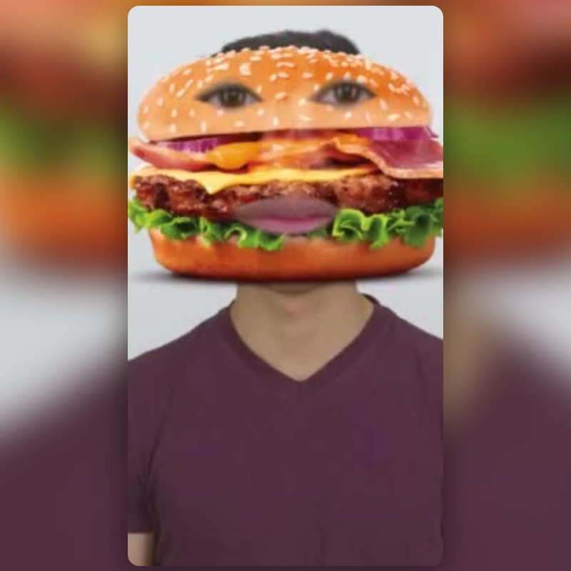 Burger Face Lens By Under25 Cmrit Snapchat Lenses And Filters