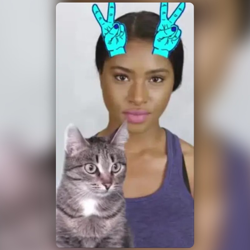 Peace Sign Ears Lens by Hannah Saulnier Snapchat Lenses and Filters