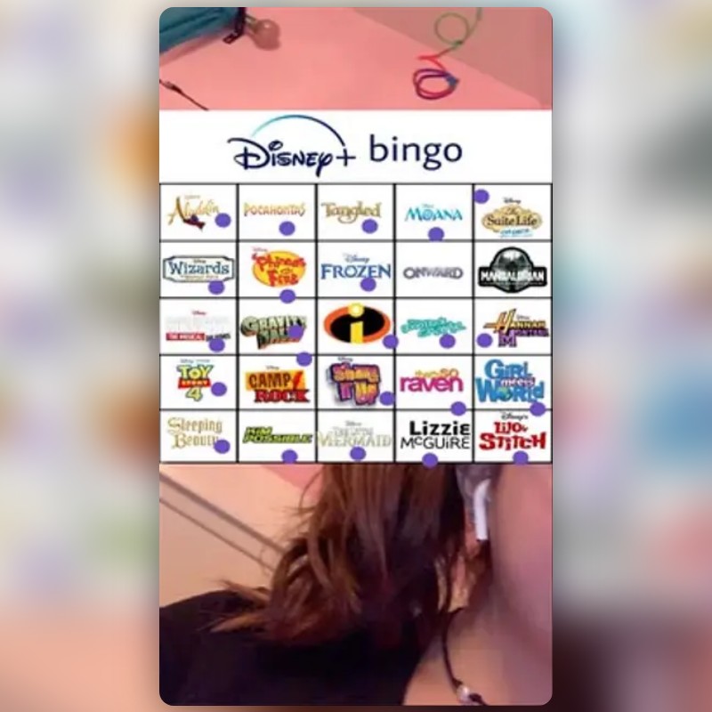 disneyplus bingo Lens by Sienna Soghomonian Snapchat Lenses and Filters