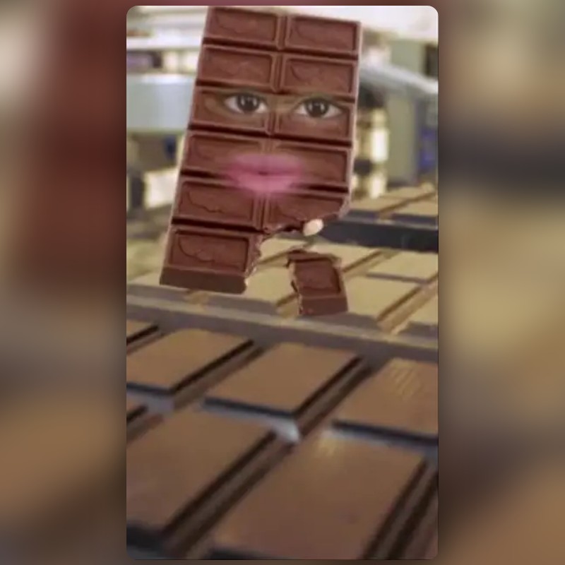 chocolate bar face Lens by merwin Snapchat Lenses and Filters