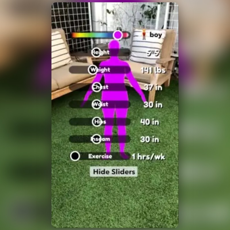 BODY VISUALIZER Lens by Slide Up App😂💕 Snapchat Lenses and Filters